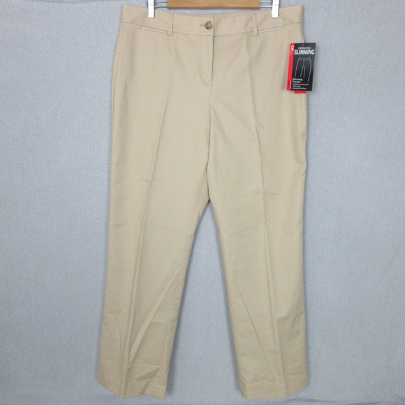 Rafaella Womens Perfectly Slimming Trouser Beige Career Pants Size 16 - Picture 1 of 10